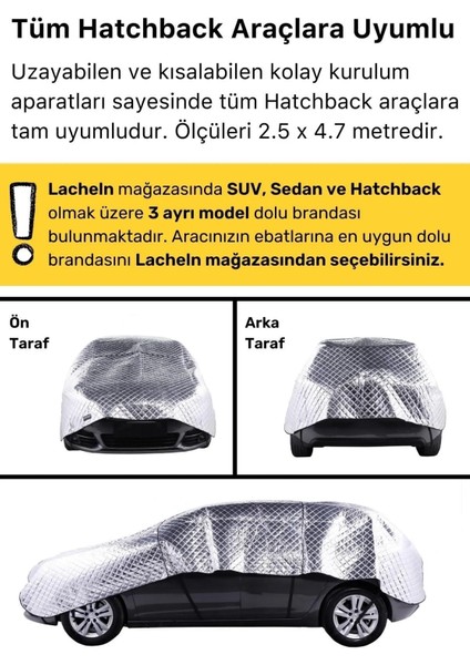 4 Katlı Deluxe Serisi Hatchback Modeli Dolu & Güneş Için Koruma Örtüsü Dolusavar Hullcar Örtü Darbe Emici Koruyucu Araba Brandası