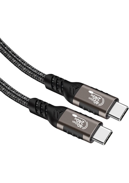 Thunderbolt Uyumlu Type-C To Type-C Usb4 Pd 0.2 Metre Data Kablosu 240W 40GBPS 8k 60Hz