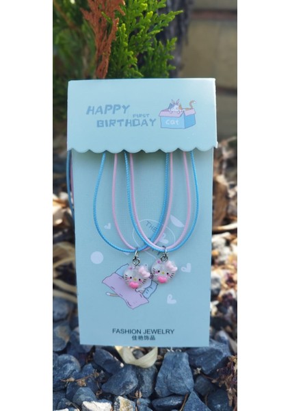 Hello Kitty Face Kalpli 2 Li Best Friends Bf Arkadaşlık Kolye Aksesuar Şık Takı