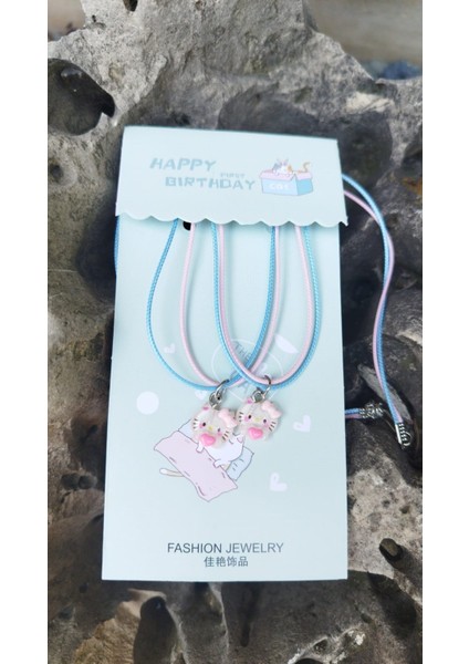 Hello Kitty Face Kalpli 2 Li Best Friends Bf Arkadaşlık Kolye Aksesuar Şık Takı modelleri