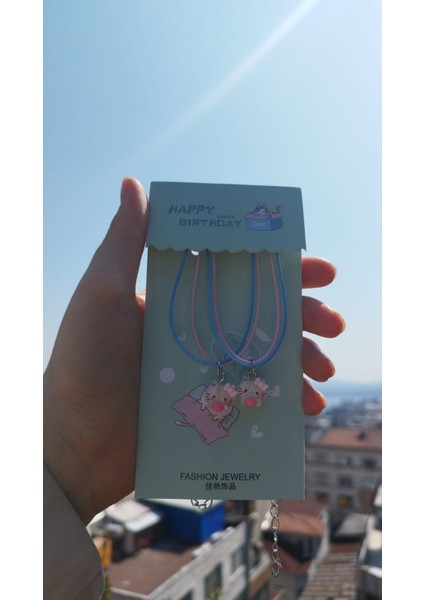 Hello Kitty Face Kalpli 2 Li Best Friends Bf Arkadaşlık Kolye Aksesuar Şık Takı fırsatları