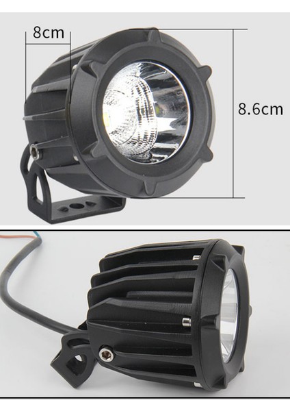 30W Yuvarlak Tek Ledli Sis Farı Off Road Çalışma Tekne Lambası JG02