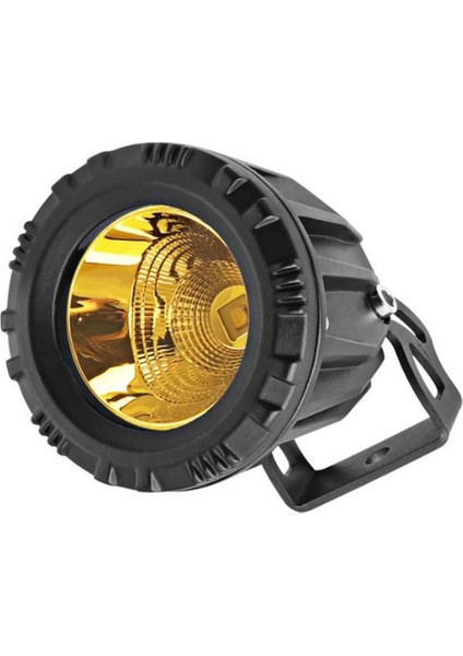 30W Yuvarlak Sarı Cam Tek Ledli Sis Farı Off Road Çalışma Tekne Lambası JG03