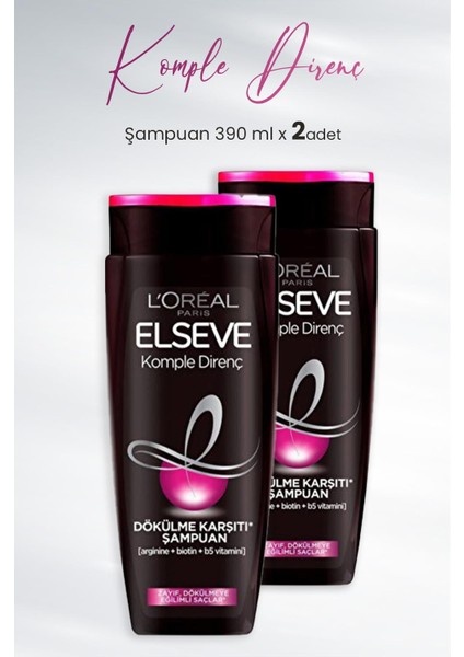 Komple Direnç Şampuan 390 ml x 2 Adet