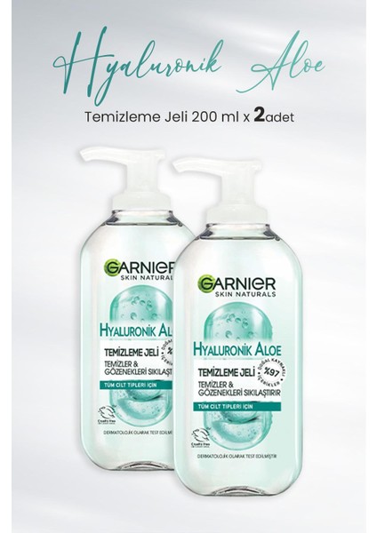 Temizleme Jeli Hyaluronik Aloe 200 ml x 2 Adet