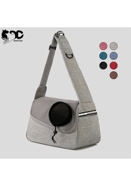 Geerduo Açık Yansıtıcı El Serbest Ayarlanabilir Nefes Göğüs Pet Seyahat Güvenli Crossbody Taşıma Çantası Köpek Sling Taşıyıcı (Yurt Dışından)