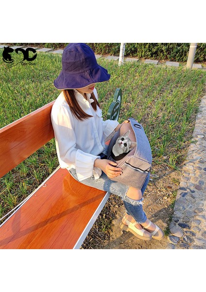 Geerduo Açık Yansıtıcı El Serbest Ayarlanabilir Nefes Göğüs Pet Seyahat Güvenli Crossbody Taşıma Çantası Köpek Sling Taşıyıcı (Yurt Dışından)