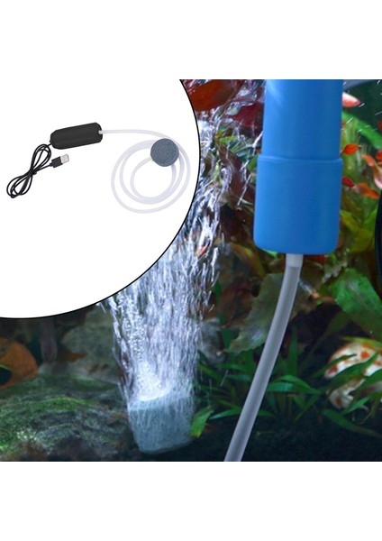 Baosity Taşınabilir USB 5V Akvaryum Oksijen Hava Pompası - Siyah (Yurt Dışından) modelleri