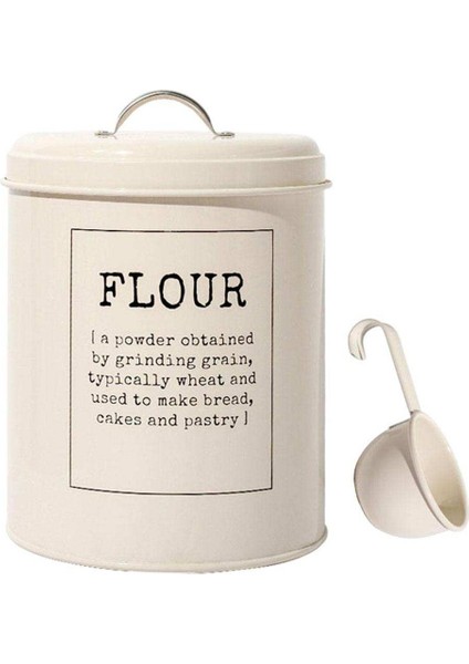 Metal Vintage Mutfak Gıda Un Depolama Teneke Jar 5 Litre Konteyner (Yurt Dışından)