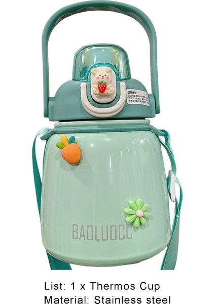 Peighusill 650ML Sevimli Desenli Sızdırmaz Su Matarası - Yeşil (Yurt Dışından) fiyatları