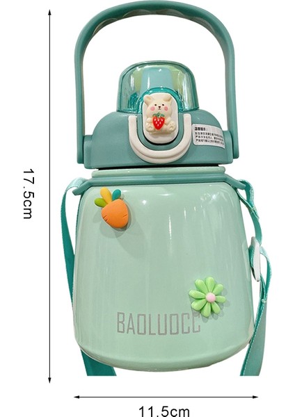 Peighusill 650ML Sevimli Desenli Sızdırmaz Su Matarası - Yeşil (Yurt Dışından) fırsatları