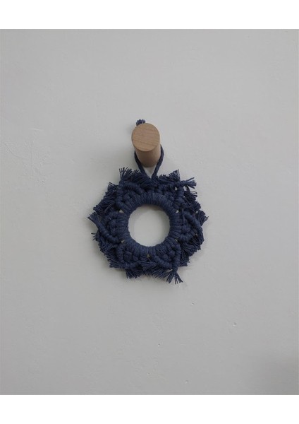 Makrome Kartanesi Duvar Süsü-Lacivert fiyatları