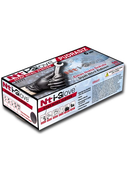 Nti-Glove Mavi Yüksek Risk Korumalı Lateks Eldiven L
