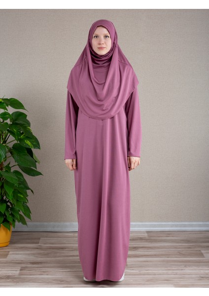 Anne Kız Kombin Namaz Elbisesi (Gül Kurusu) ADET FİYATIDIR fiyatları