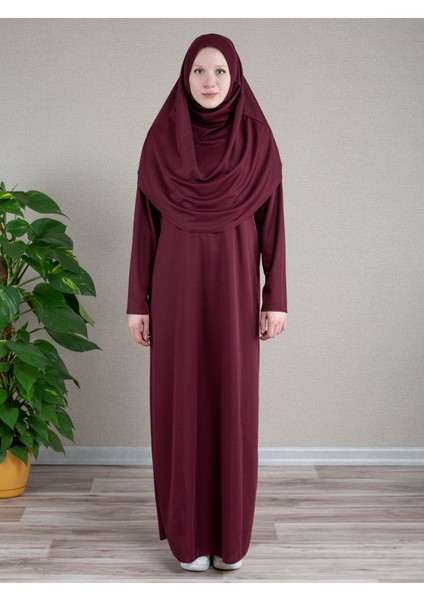 Anne Kız Kombin Namaz Elbisesi (Bordo) ADET FİYATIDIR fiyatları