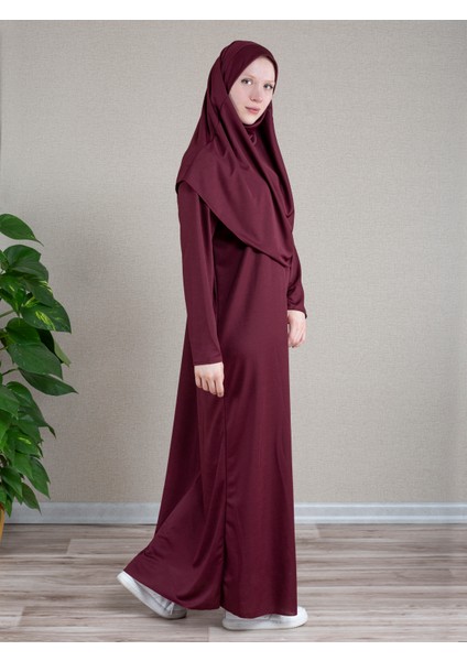 Anne Kız Kombin Namaz Elbisesi (Bordo) ADET FİYATIDIR fırsatları