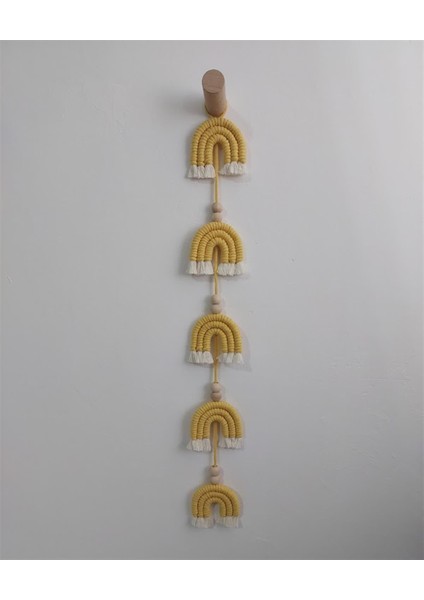 Mini Makrome Gökkuşağı Duvar Süsü
