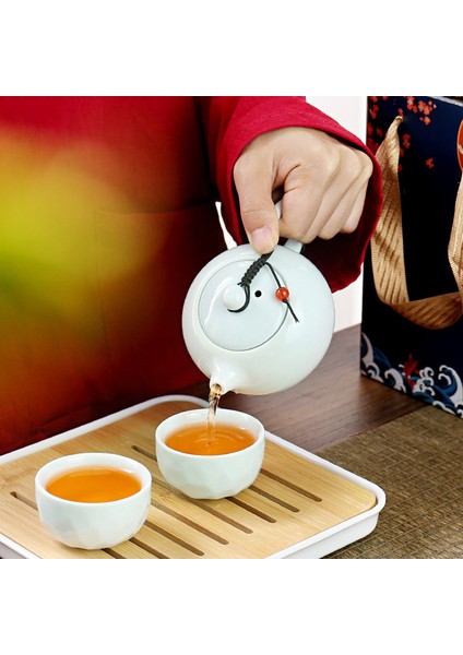 Fırın Değişimi Kung Fu Çay Seti Bir Demlik Dört Fincan Çay Seti Hediye (Yurt Dışından)