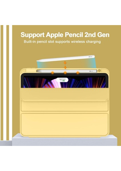 Apple iPad Pro 12.9 6. Nesil 2022 Kılıf Pen Charge Kalem Bölmeli A2436 A2437 A2764 A2766 fiyatları