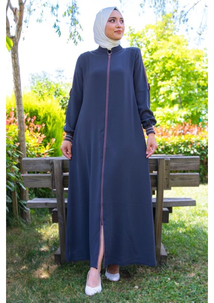 Biye Detaylı Antrasit Ferace