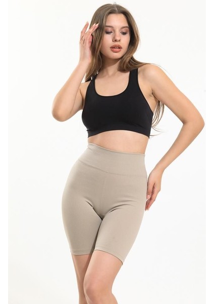 Kadın Fitilli Toparlayıcı Biker Tayt DV005110 modelleri