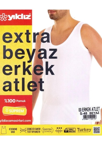 Erkek Süprem Ekstra Beyaz Askılı Atlet 00 - 12 Adet