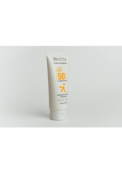 Güneş Kremi Spf 50+ Uva & Uvb Yüksek Koruma + Hyalüronik Asit 100 ml