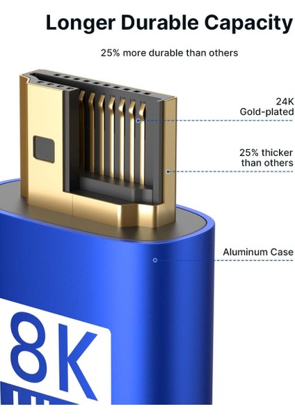 8k UHD Uzun HDMI Kablosu 48GBPS Yüksek Hızlı HDMI 2.1 Örgülü Oyuncu Kablo 4K 120Hz 144Hz 8k 60Hz Dinamik Hdr Dts:x 1080P 3D Earc Dizüstü Bilgisayar UHD Tv Oyun Monitörü Ps5 Ps4 Uyumlu CV0011