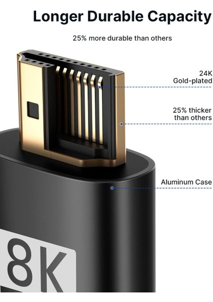 8k UHD Uzun HDMI Kablosu 48GBPS Yüksek Hızlı HDMI 2.1 Örgülü Oyuncu Kablo 4K 120Hz 144Hz 8k 60Hz Dinamik Hdr Dts:x 1080P 3D Earc Dizüstü Bilgisayar UHD Tv Oyun Monitörü Ps5 Ps4 Uyumlu CV0011