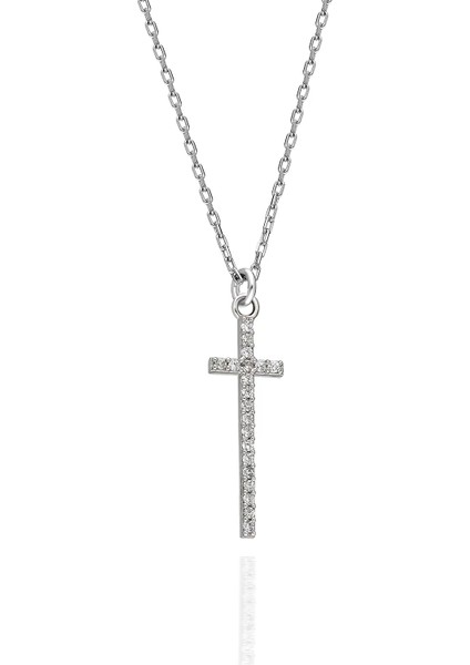 925 Ayar Gümüş Zirkon Taşlı Hac Kolye