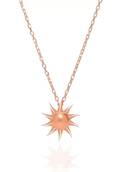 925 Ayar Gümüş Güneş Kolye