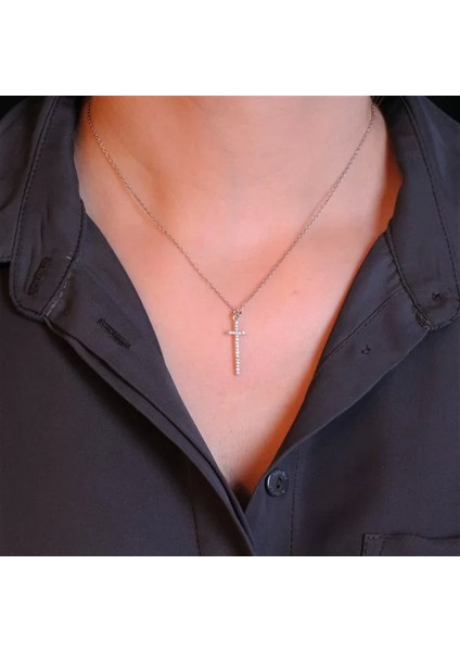 925 Ayar Gümüş Zirkon Taşlı Hac Kolye modelleri