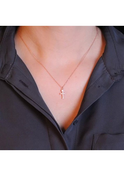 925 Ayar Gümüş Zirkon Taşlı Hac Kolye indirimleri