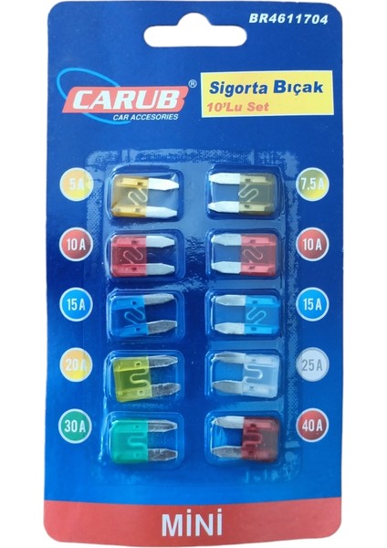 Sigorta Bıçak 10'lu Set