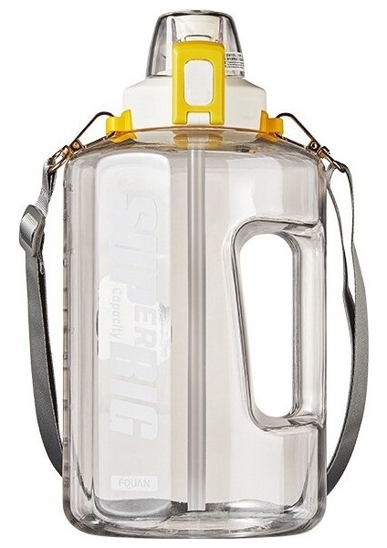 Açık Saman Su Bardağı Fitness Su Isıtıcısı Uzay Kupası Çift Kullanımlı Halat Spor Şişesi 2500 Ml. (Yurt Dışından)
