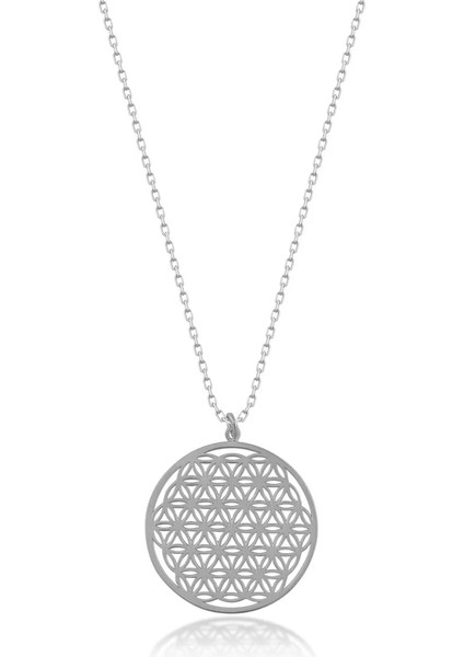 925 Ayar Gümüş Yaşam Çiçeği Kolye