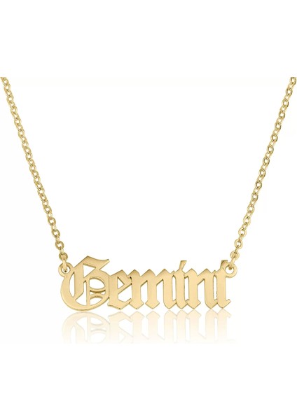 925 Ayar Gümüş Gemini Ikizler Burcu Kolye