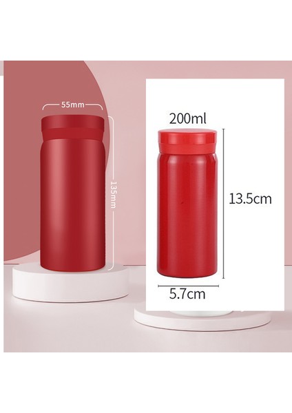 Çocuklar Mini Termos Bardak Paslanmaz Çelik Çift Duvar Vakum Kupa - 200ML (Yurt Dışından)