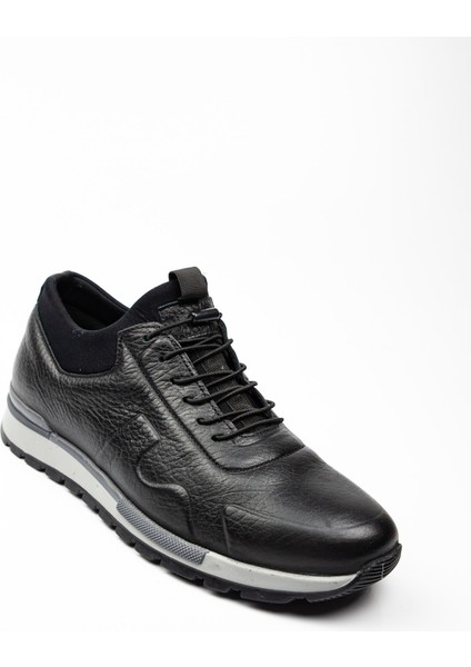 5333 Siyah Deri Erkek Günlük Ayakkabı
