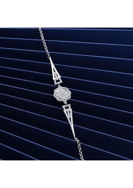 925 Ayar Zirkon Taşı Süslemeli Gümüş Bileklik Silver modelleri