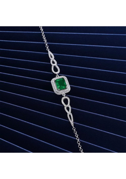 925 Ayar Gümüş Zirkon Taşlı Damla Motifli Bileklik Silver modelleri