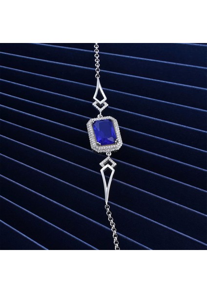 925 Ayar Gümüş Zirkon Taşlı Damla Motifli Bileklik Silver modelleri