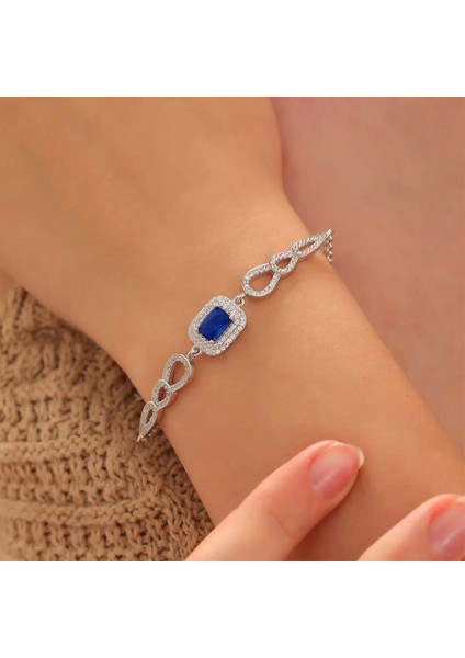 925 Ayar Gümüş Zirkon Taşlı Damla Motifli Bileklik Silver fiyatları