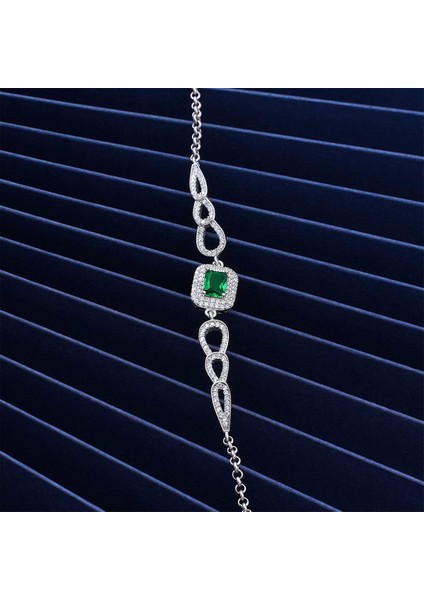 925 Ayar Gümüş Zirkon Taşlı Damla Motifli Bileklik Silver modelleri