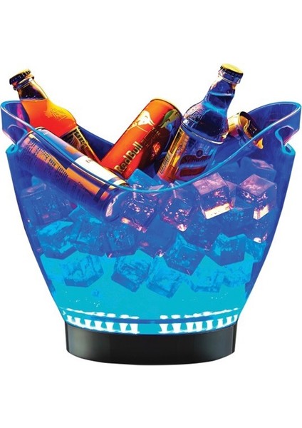 LED Işıklı Akrilik Şişe Kovası 27X20XH:23 cm