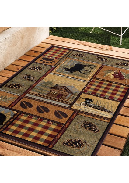 Vintage Vahşi Doğa Desenli Dijital Baskılı Halı Kaydırmaz Tabanlı Yıkanabilir Halı fiyatları