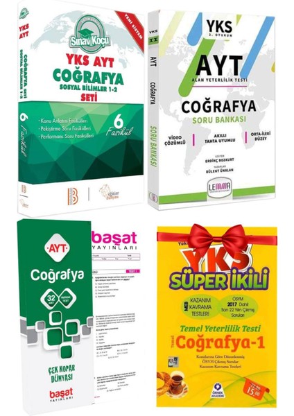 Benim Hocam YKS-AYT Coğrafya Sosyal Bilimler+Lemma AYT Coğrafya Sb+Coğrafya AYT Yaprak+Süper