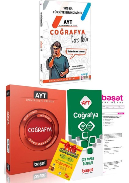 Lemma AYT Coğrafya Ders Notları+Başat AYT Coğrafya+AYT Coğrafya Yaprak+Coğrafya Süper Ikili