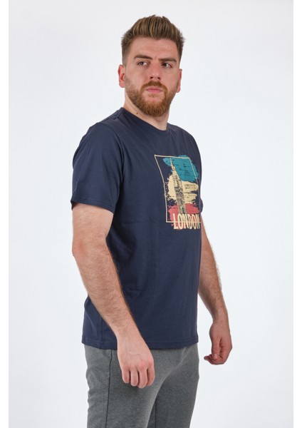 Bisiklet Yaka Regular Fit Lacivert Erkek T-Shirt 2S11OTBL263FX modelleri