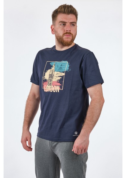 Bisiklet Yaka Regular Fit Lacivert Erkek T-Shirt 2S11OTBL263FX fırsatları